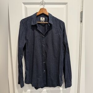 Paul Smith Navy Blue Casual Button Down Shirt